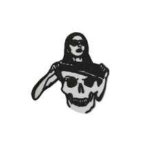 patches 1入時尚字母貼片刺繡貼片，適用於夾克，熱熨修飾衣物，修飾袋帽 - 黑色 - 查看 5