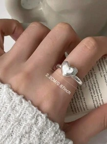 2 piezas de anillos de pareja minimalistas y dulces con pentagrama de cobre y circonita, apropiados para fiestas, eventos y uso diario, regalo de San Valentín, mamá, madre, Día de la Madre