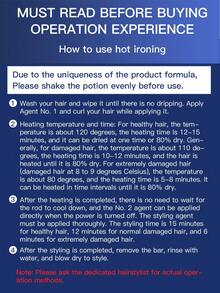 Nanm 快速燙髮水 無需軟化 冷熱燙髮 膠原蛋白 沙龍用 300ml*2 - 白色 - 查看 4