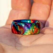 1pc Bohemian Style Rainbow Ring, Fashion Accessory Suitable For Men And Women's Everyday Wear - Colorful - View 6