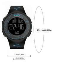 男女款兒童款白色電子手表,防水游泳運動多功能鬧鐘手表,情侶手表,情人節禮物 - 白色 - 查看 2