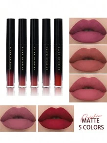 慕斯柔軟唇泥,保濕,不乾燥,溫和,抗衰老,跨境,歐美不褪色唇膏,啞光唇膏,持久,不沾杯,唇彩 - 05Dark Red - 查看 2