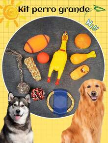 10 Piezas Set De Mordederas De Juguete Para Perro - Multicolor - Ver 8