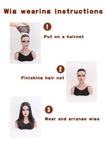 短款卷曲合成非洲假发，耐热蓬松卷曲假发，适合哥特风、派对、角色扮演和日常佩戴，自然黑色 - 黑色 - 查看 9