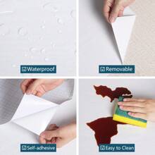 1roll White  Wood Grain PVC Waterproof Furniture Wooden Door Cabinet Refurbished Vintage Sticker Self Adhesive Wallpaper Thickened - Multicolor - View 6