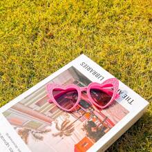 新款时尚水钻心形时尚眼镜，女士高端水钻镶嵌眼镜 - 黑色 - 查看 10