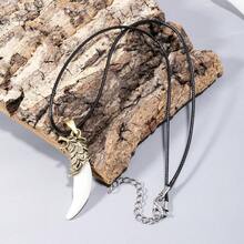 1 件酷狼牙吊墜項鍊適合 8-16 歲男孩,非常適合約會或派對禮物 - 彩色 - 查看 3