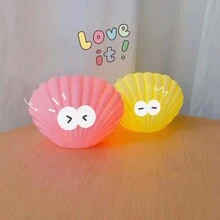 1 Piece Scallop Shell Lamp Night Light Suitable For Room Decoration Small Gifts - Pink - View 2