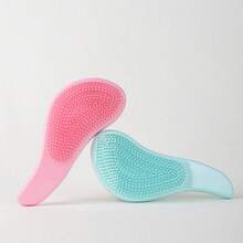 1入防靜電按摩梳,適用於濕/乾髮,便攜式塑料去結梳具有柔軟刷毛,隨機顏色 - 彩色 - 查看 4