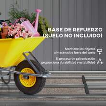 Outsunny Cobertizo de Jardín 340x386x200 cm con Base 13,1 m² Caseta Exterior de Metálica para Almacenamiento de Herramientas con Puertas Correderas y Ventilaciones - Gris Claro - Ver 6