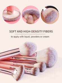 MAANGE 20pcs Professional Makeup Brush Set&Plastic Brush Storage Container,Makeup Tools With Soft Fiber For Easy Carrying,Foundation Brush,Eye Shadow Brush,Blending Brush,Eyebrow Brush,Brush Set For Travel,Brush Set,Makeup Brush Kit,Make Up Brush Set,Make Up Set Complete,Makeup Brush Set,Complete Makeup Kit,Brush Kit,Brushes Makeup Set,Makeup Gift Set,Set - Rose Gold - View 5