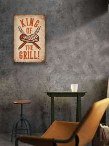 1入組烤肉金屬錫牌,烤肉之王海報油畫,復古鑲板牆藝術裝飾,適用於餐廳、後院、露台、男人洞,7.9 X 11.8英寸 - 彩色 - 查看 6