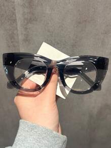 1 Miếng Của phụ nữ Mắt mèo Sành điệu Kính Với Chống xanh lam Tính năng , Thích hợp Đối với Sử dụng hàng ngày - Xám - Xem 1