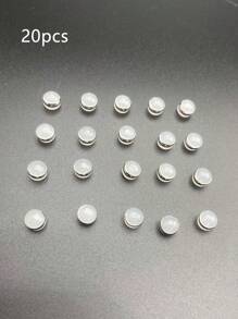 20入組銅製耳針背子,帶有3種顏色的矽膠墊片,適用於成人和兒童 - 銀色 - 查看 2