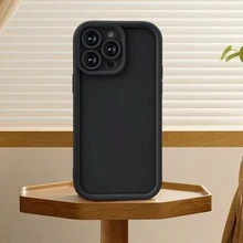 1 个黑色简约凹凸防摔防刮 Tpu 手机壳带凹槽保护设计兼容 iPhone 11/11pro/11pro Max/12/12mini/12pro/12pro Max/13/13mini/13pro/13pro Max/14/14pro/14plus/14pro Max/15/15pro/15plus/15pro Max - 黑色 - 查看 6