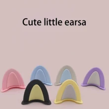 1pc摩托车头盔装饰配件猫耳朵（猫耳馒头）粘贴电动车安全帽通用配件喇叭天线 - 藍色 - 查看 6