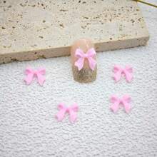 50pcs Resin Bowtie Streamers 3d Nail Art Decorations With Rhinestone Nail Supplies DIY Nail Charms Nail Gems