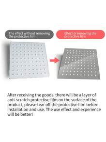 8吋、10吋、12吋方形不銹鋼頂花灑，附有多孔矽膠噴口，高級旋轉式浴室頂花灑，有銀、灰、黑三種色彩 - 銀色 - 查看 7