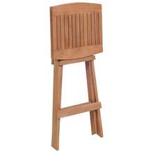 Folding Bar Stools 4 Pcs Solid Teak Wood - Brown - View 5