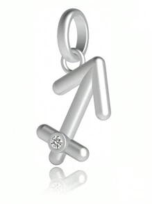 1pc Simple 925 Sterling Silver 12 Constellations Pendant Bead For Diy Birthday Gift, Unisex - Silver - View 7