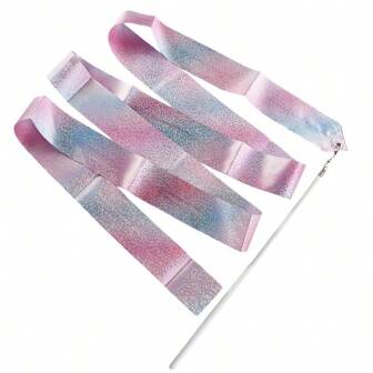 1pc 1M/2M Optional Twinkling Star Rhythmic Silk Dance Ribbon With Glittering Effect, Gymnastics Training Tool