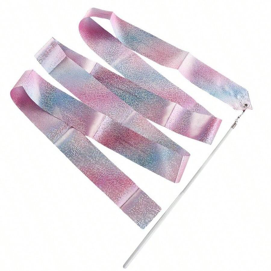 1pc 1M/2M Optional Twinkling Star Rhythmic Silk Dance Ribbon With Glittering Effect, Gymnastics Training Tool - Color - View 1