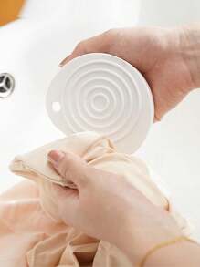 1pc Mini Portable Multifunctional Laundry Washboard, Suitable For Travel And Home Use - White - View 1