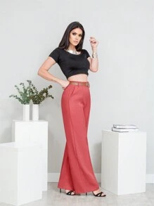 Women Pants - Màu Hồng  San hô - Xem 6