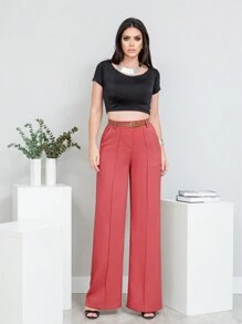 Women Pants - Màu Hồng  San hô - Xem 5