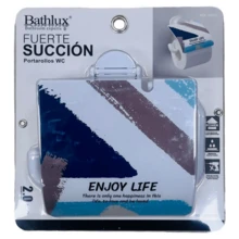 Wall Mounted Toilet Paper Holder With Elegant Designs. - Royal Blue/light Blue and Gray Lines - View 2