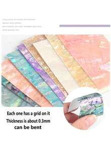 Abalone Shell Stickers, Shell Stickers With Back Adhesive, Diy Jewelry Accessories, Phone Case Stickers, Japanese-Style Nail Art Stickers, Lamp Accessories & Painting Materials - 07 - View 2