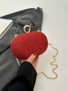 時尚、簡潔、奢華、多功能斜挎包,精湛工藝,適用於聚會、約會和晚宴 - 紅色 - 查看 3