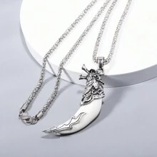 1件炫酷的狼牙頸鏈,適合8到16歲的男孩 - 彩色 - 查看 3