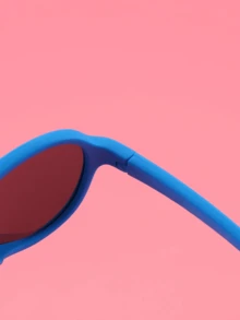 1 件装角质框架时尚眼镜，适合 3 至 14 岁儿童，时尚户外 - 寶藍色 - 查看 6