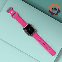 1入組男女適用的運動款矽膠手錶帶,適用於38/40/41/42/44/45/49mm蘋果手錶系列(極致版/se/8/7/6/5/4/3/2/1) - 芭比粉 - 查看 3
