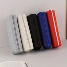 1個單色鉛筆盒,簡約的帆布鉛筆盒,學生文具收納盒,拉鍊文具袋,返校季,學校用品,可愛文具,返校專區清倉,多種學校配色可供選擇 - 彩色 - 查看 1