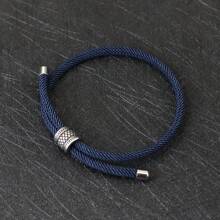 diffone Simple 4MM Rope Red Bracelet Antique Titanium Steel Circle Adjustable Bracelet For Men Women Best Friend Jewelry - Men's Titanium Steel Bracelet - View 10