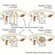 1 Piece Chinese Style Dragon Red And White Bead Rope Bracelet Happy New Year And Good Luck Bracelet - Orb+Nafu+Cute Dragon Bracelet - View 4