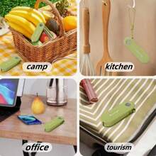 1 件新型折疊不銹鋼削皮器、廚房工具、戶外便攜式水果削皮器 - 黃色 - 查看 10