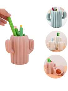 1個筆筒組織架筆架桌面文具儲物盒,適用於辦公室和學校文具 - 彩色 - 查看 1