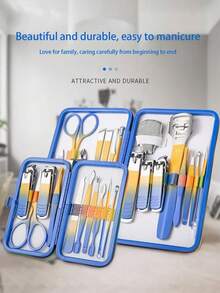 新款彩虹修指套裝,禮物女士美甲剪,sfydom女士彩虹皮革修指套裝 - 彩色 - 查看 9