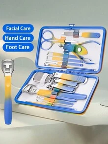 新款彩虹修指套裝,禮物女士美甲剪,sfydom女士彩虹皮革修指套裝 - 彩色 - 查看 1