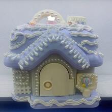 兒童禮物智力diy手工奇妙屋女孩奶油膠粘家居形狀存錢罐大號 - 查看 9