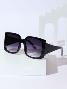 1 件复古时尚眼镜，男女通用时尚太阳镜，适合休闲、派对、日常使用 - 黑色 - 查看 6