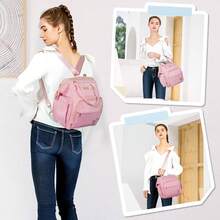 Beaulyn 媽媽專屬小型背包,手提包,小型嬰兒尿布包,迷你尿布包,櫻花刺繡手提包