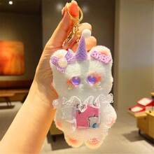 1 件紫色可愛蘿莉塔熊娃娃毛絨玩具批發書包掛件迷你玩偶玩偶掛件鑰匙扣,可愛女士包掛件,漂亮可愛的節日禮物 - 紫色 - 查看 1