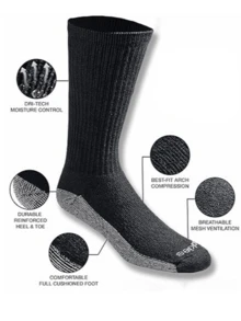 6 Pairs Of Comfortable And Casual Moisture Absorbing Socks For Men And Women - Black - View 2