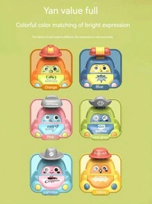 Cute Cartoon Animal Race Car With Press-To-Go Mechanism And Anti-Fall Design - Multicolor - View 9