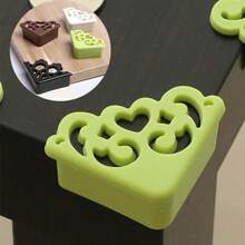 4pcs/Lot Hollow Out Flower Pattern, Soft Corner Protector, Table Desk Corner Guard,Edge Guards Table Decoration - Green - View 4