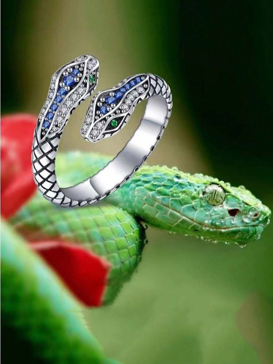 1pc Creative Adjustable Classic Fashionable Women's Ring - Silver - View 1